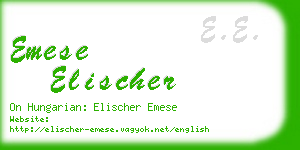 emese elischer business card